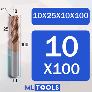 Фреза подовжена твердосплавна M200-4RL-100005 2004RL100 фото