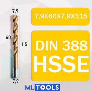 Свердло HSSE D7,9x60x115 GSR (Німечина) 338CSR0790 фото