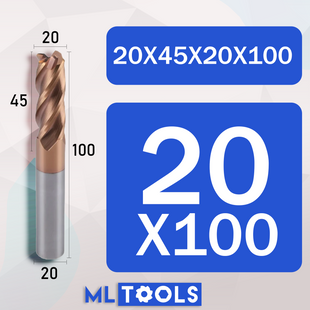 Твердосплавна фреза M200-4ES-200 (4 зубці, 20 мм) 2004ES200 фото