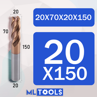 Твердосплавна фреза M200-4EL-200 (подовжена, 4 зубці, 20 мм) 2004EL200 фото